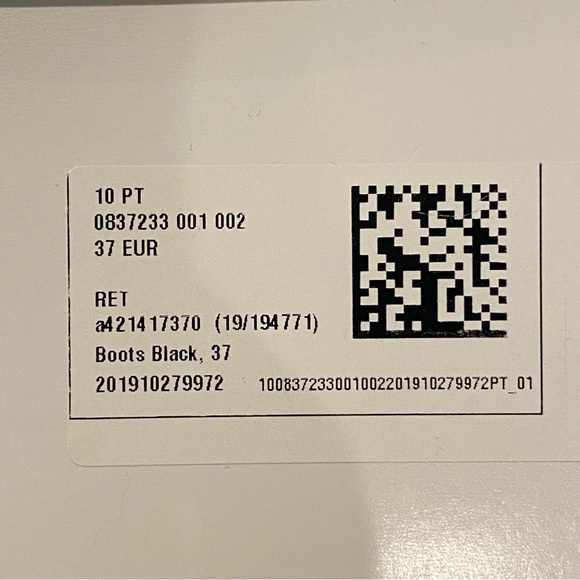 & Other Stories Croc Embossed Black Ankle Boots - Picture 6 of 6